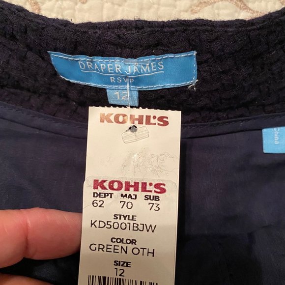 NWT Draper James 12 Turquoise Basket Weave High Rise Fully Lined Dress Shorts - Picture 6 of 8